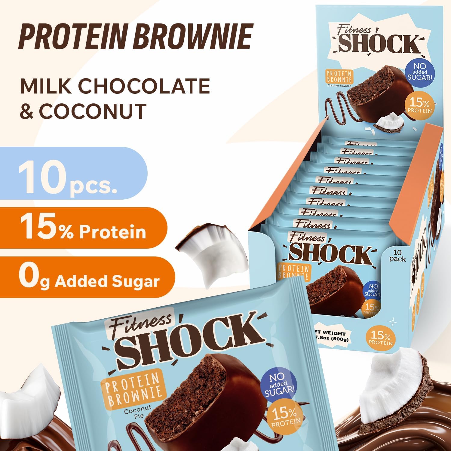 Fitness SHOCK Brownie “Coconut Cake”