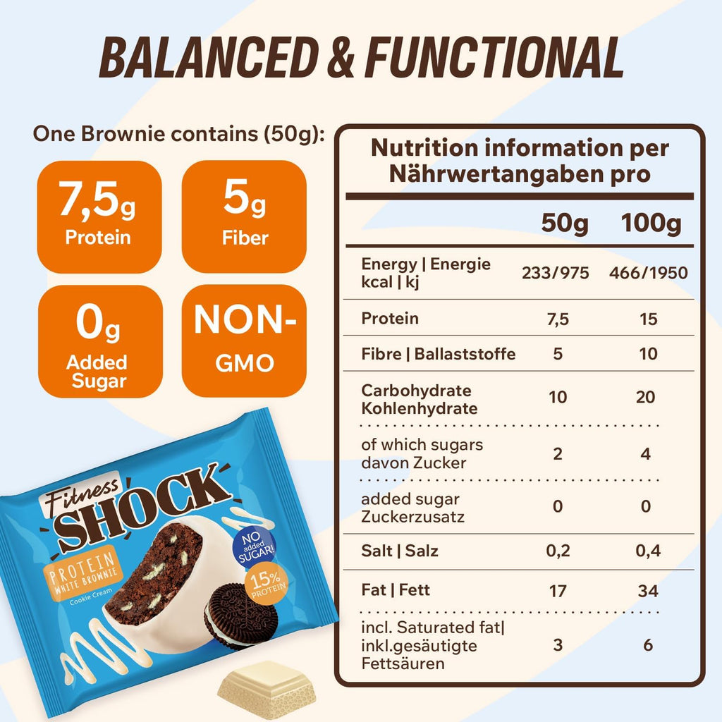 Fitness SHOCK Brownie “Cookies & Cream”