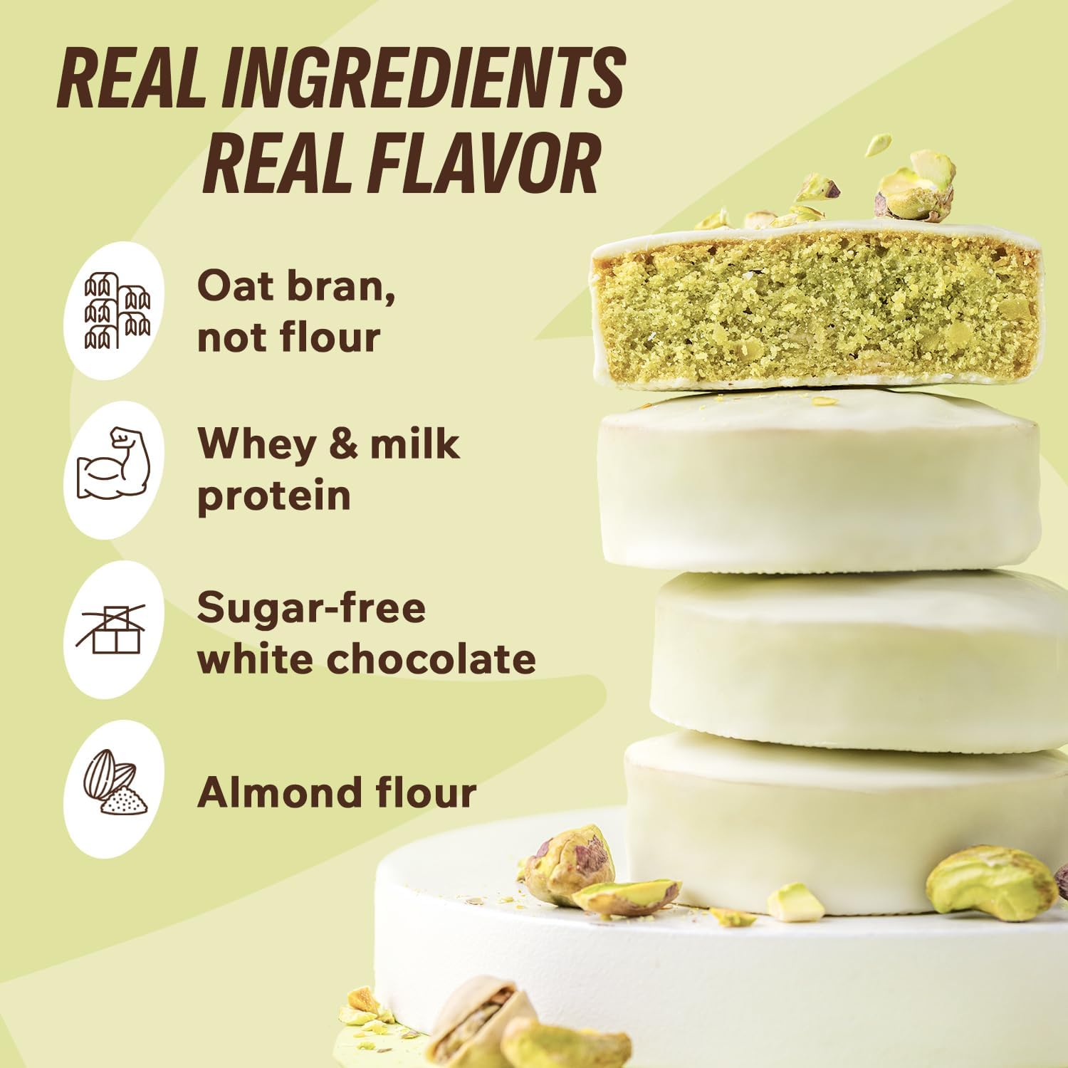 Fitness SHOCK Brownie “White Chocolate & Pistachio”