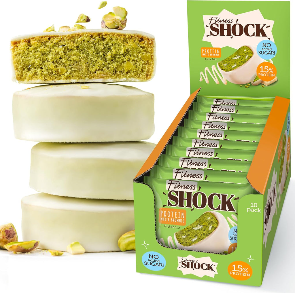 Fitness SHOCK Brownie “White Chocolate & Pistachio”