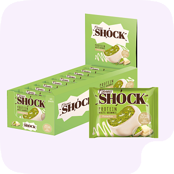 Fitness SHOCK Brownie “White Chocolate & Pistachio”