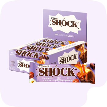 Fitness SHOCK Protein Bar – Hazelnut & Caramel