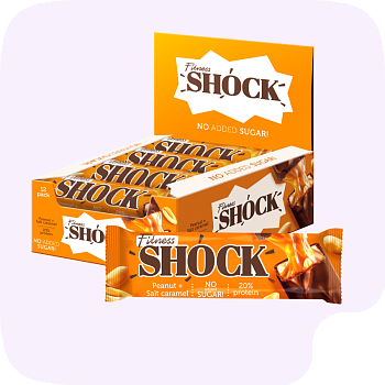 Fitness SHOCK Protein Bar – Peanut & Salted Caramel